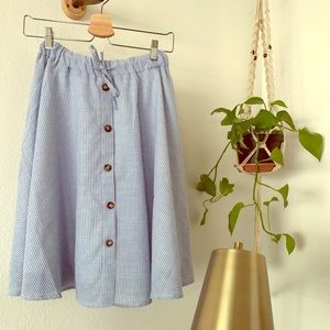 NEW WITH TAG! Blue and White Striped Skirt